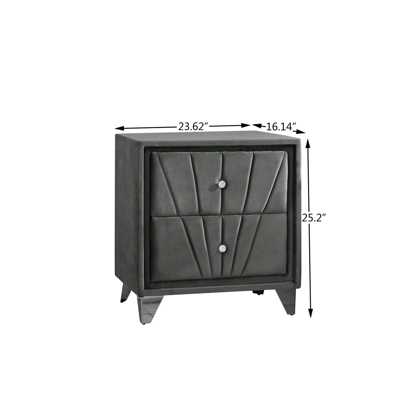 b108 elegant bed with two nightstands,