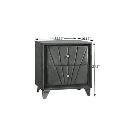 B108 Elegant bed with two nightstands,