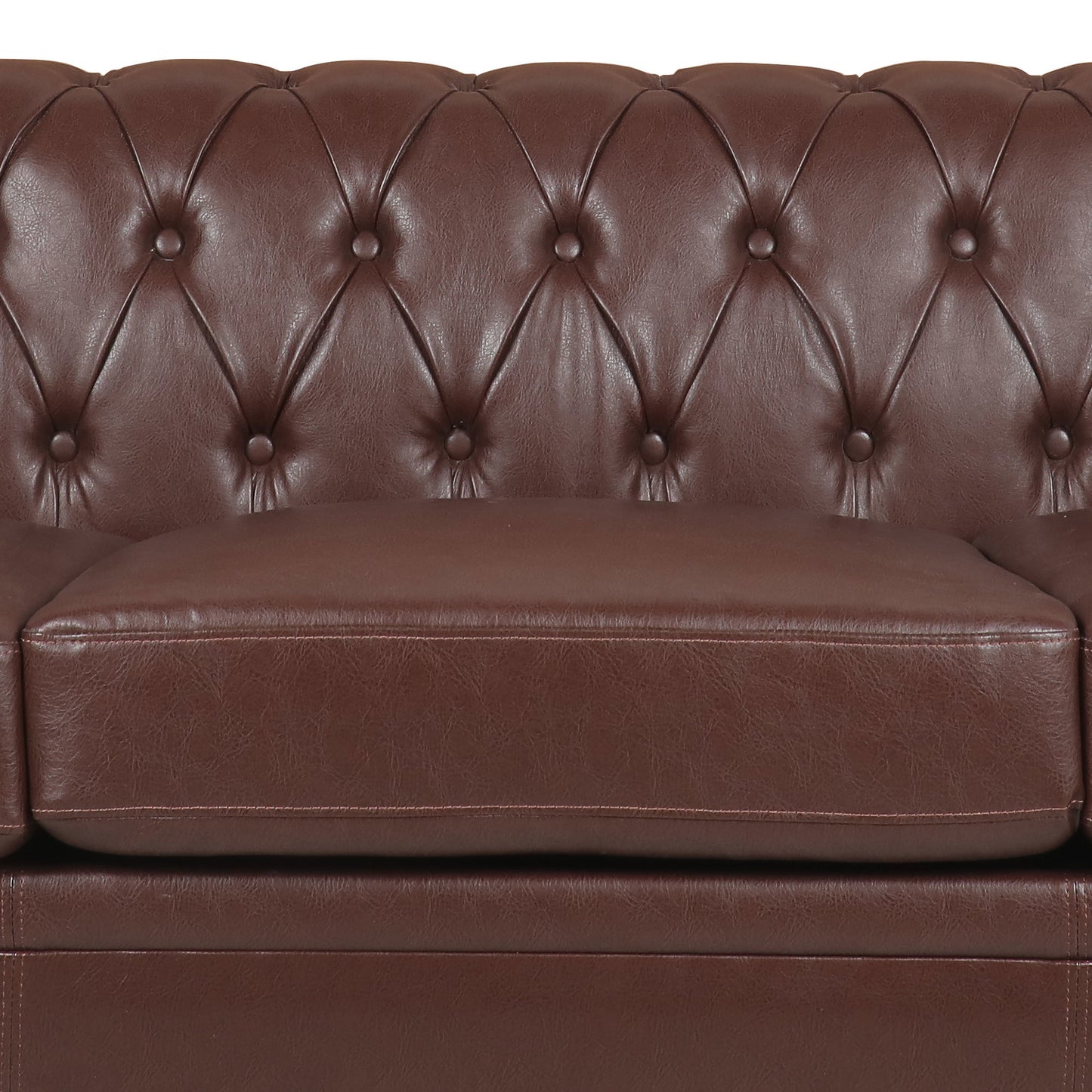 traditional chesterfield square arm sofa