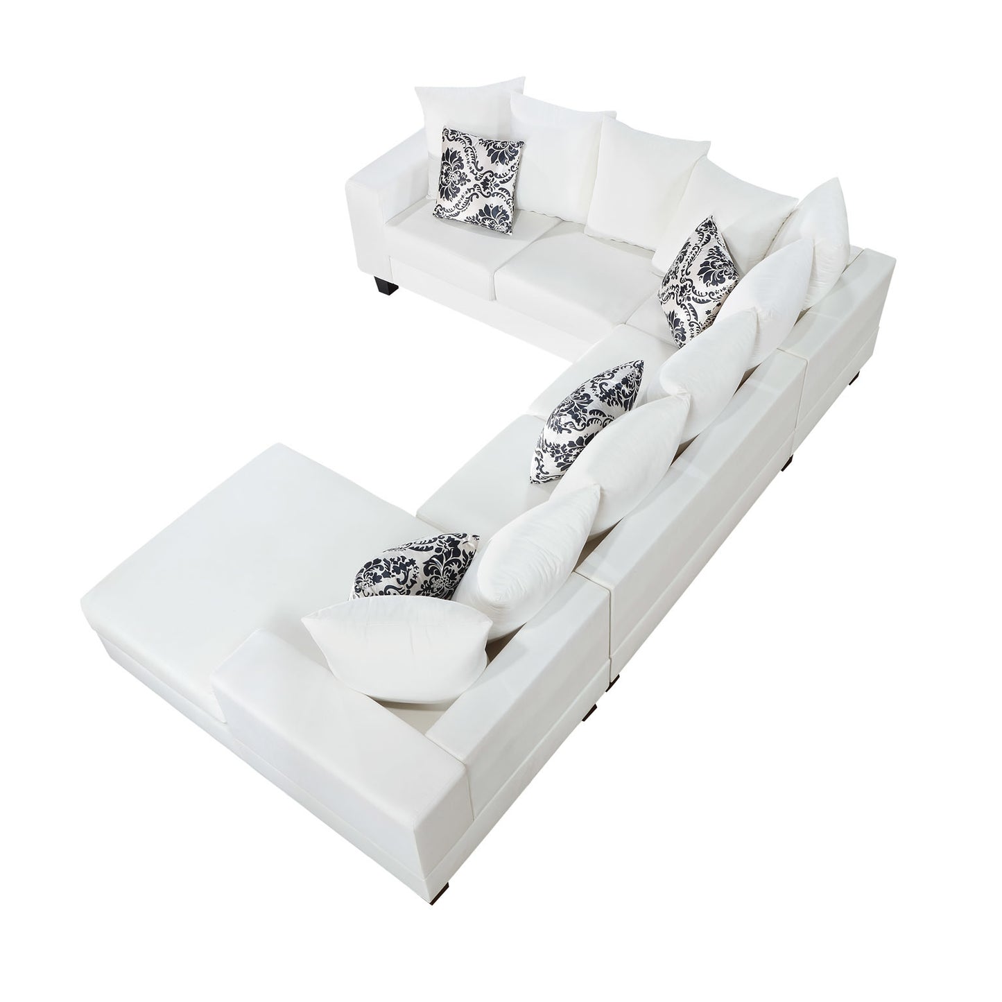 elegant velvet corner couch with lots of pillows