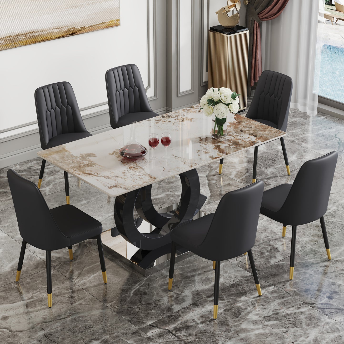oc shaped dining table