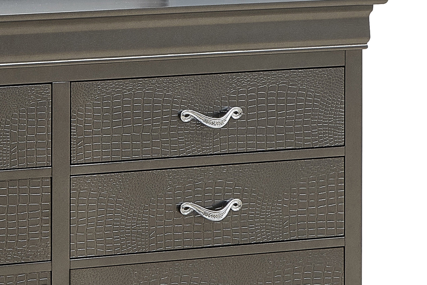 lorana dresser , metalic black