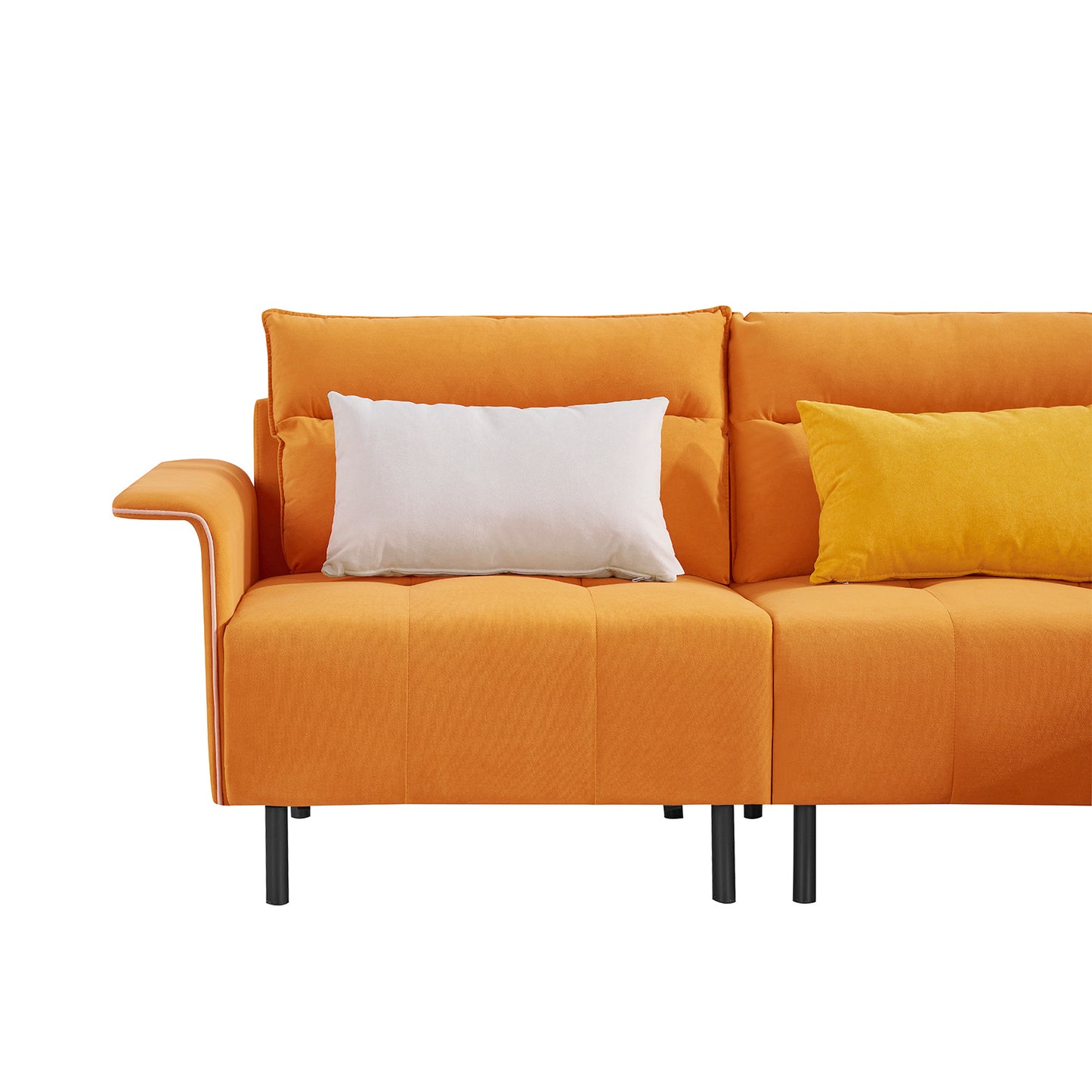 u-shaped sectional sofa with 2 removeable ottoman and 4 pillows