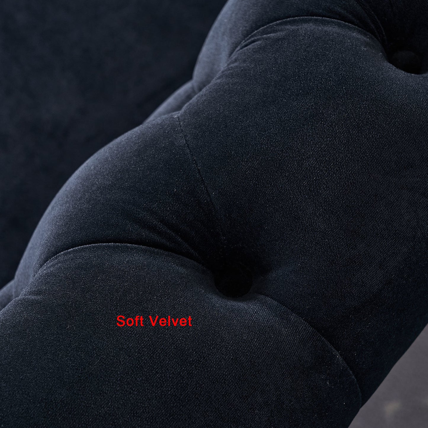 chesterfield velvet sofa, black