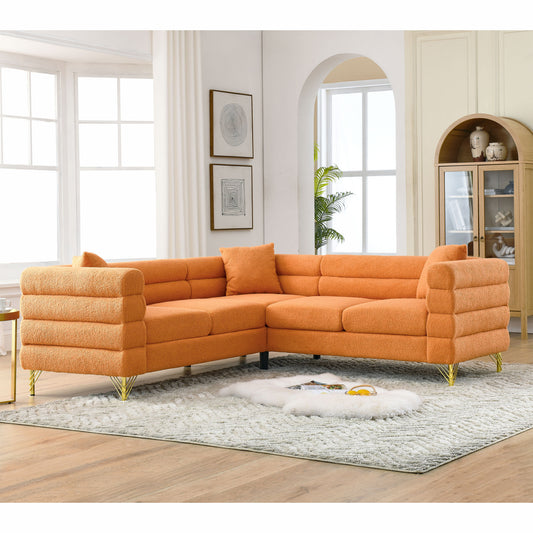 Sammie L-Shaped Sectional, Orange