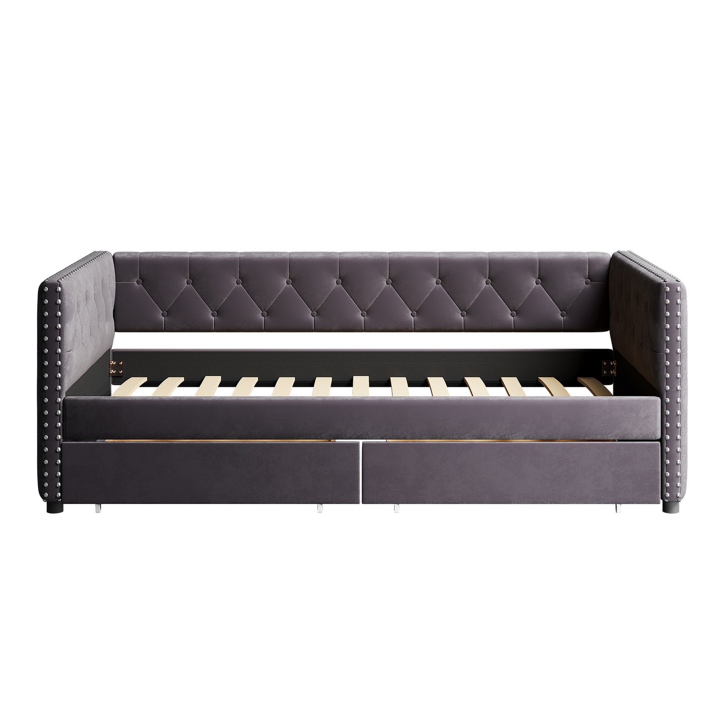 sara velvet upholstered sofa bed