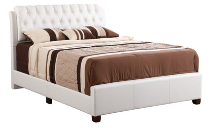 Marilla Upholstered  Bed, White