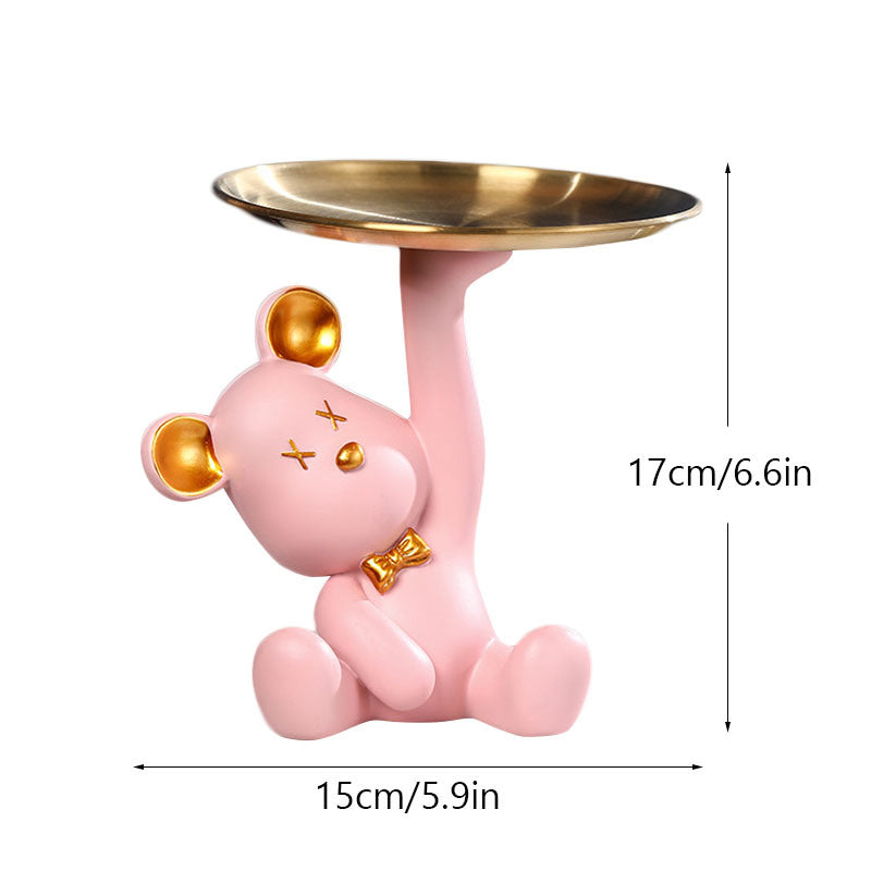 northeuins resin bear tray keys receiver