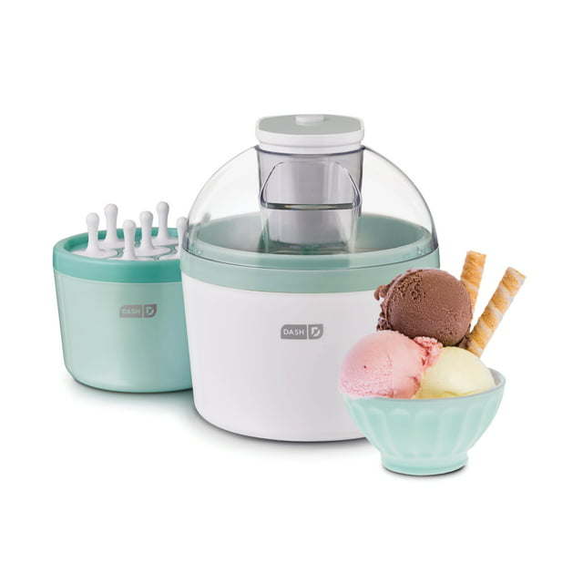 everyday ice cream maker with mixing bowl & ice pop molds + recipe book, 1 quart, 5.1 lbs