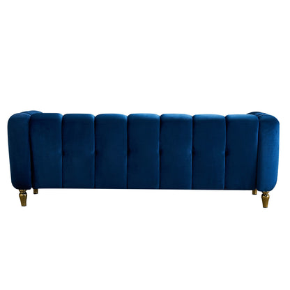 Dani Modern Velvet Sofa, Blue