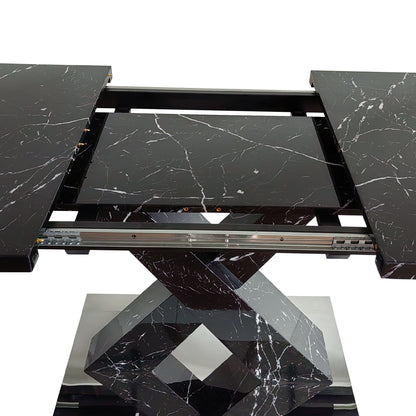 Lux Extendable Marble Square Dining Table