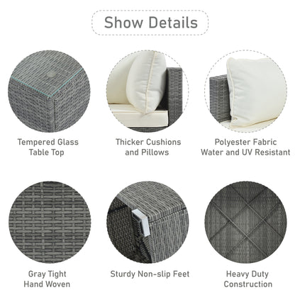 8-Pieces Outdoor Patio Furniture Sets