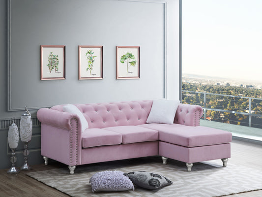 Raisa Sofa Chaise, Pink
