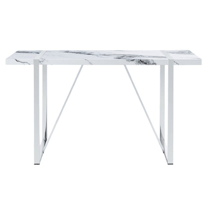 5-Piece Dining Table Chairs Set, White