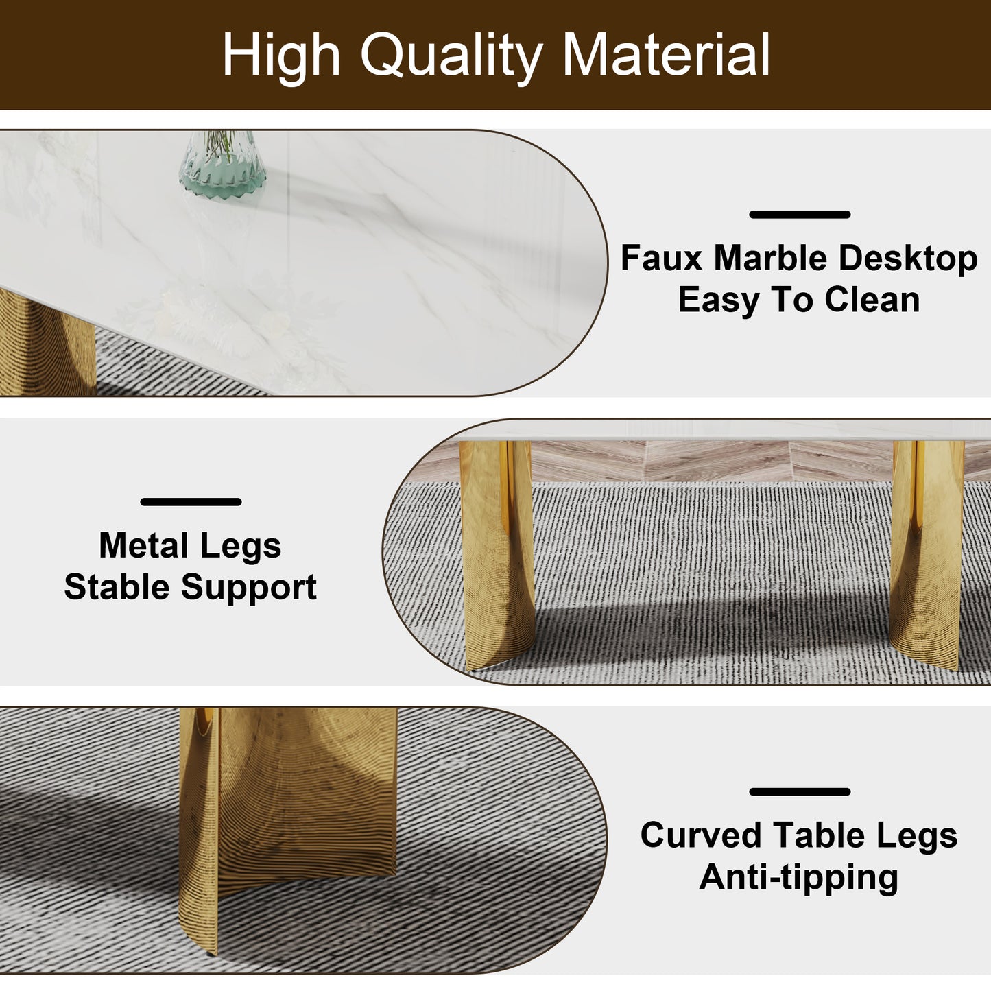 zara marble dining table, gold