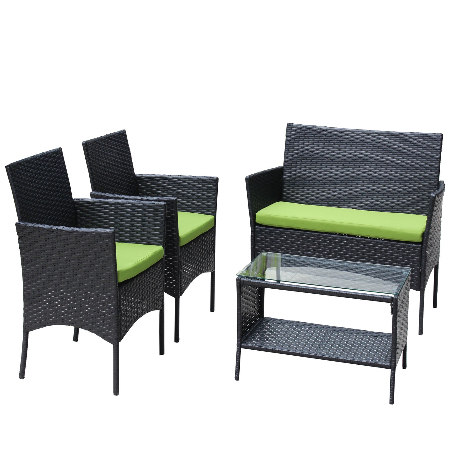 4 pc rattan patio set