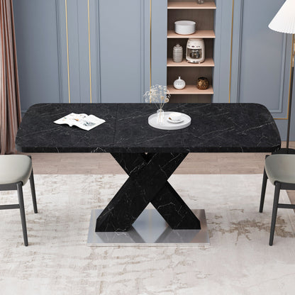 Lux Extendable Marble Square Dining Table