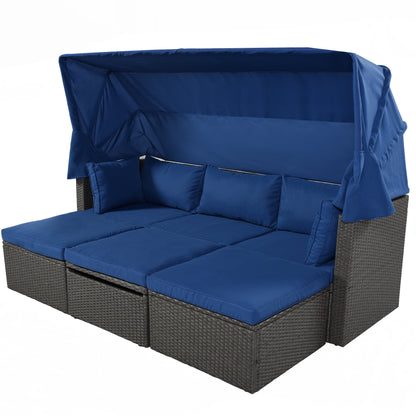 Betty Rectangle Daybed with Retractable Canopy
