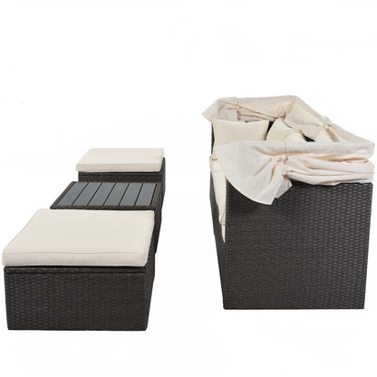 Betty Rectangle Daybed with Retractable Canopy