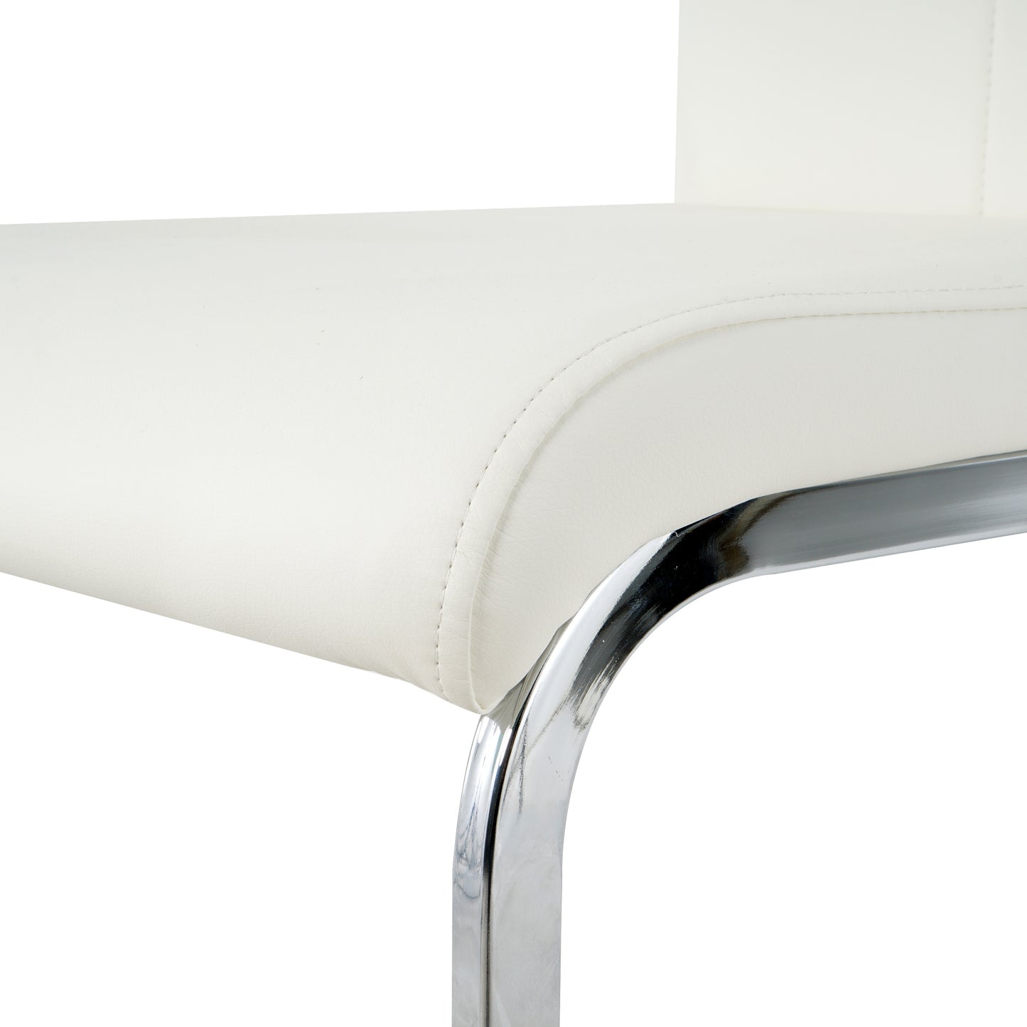 modern faux leather chairs set of 6, white