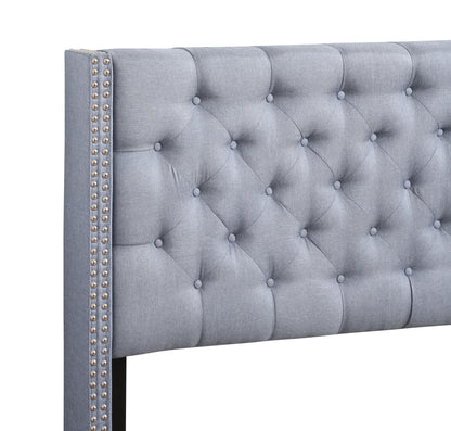 Julie Queen Upholstered Bed , BLUE