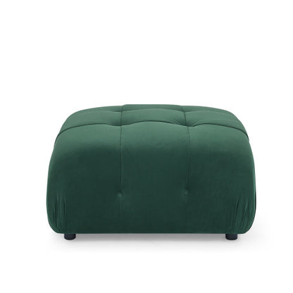 Button Tufted Modular Sectional Sofa, Navy Velvet