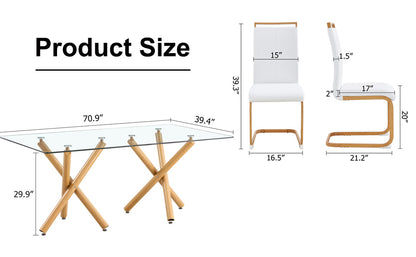 Remi Dining Table Set, White