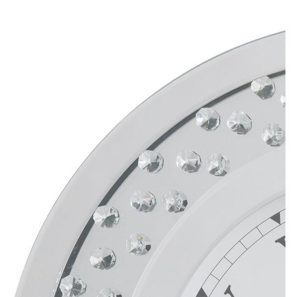 acme nysa wall clock in mirrored & faux crystals