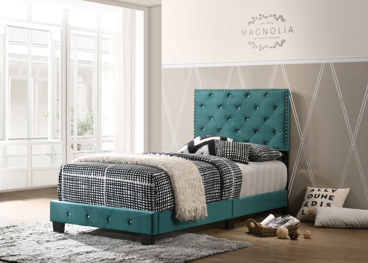suffolk twin bed , green