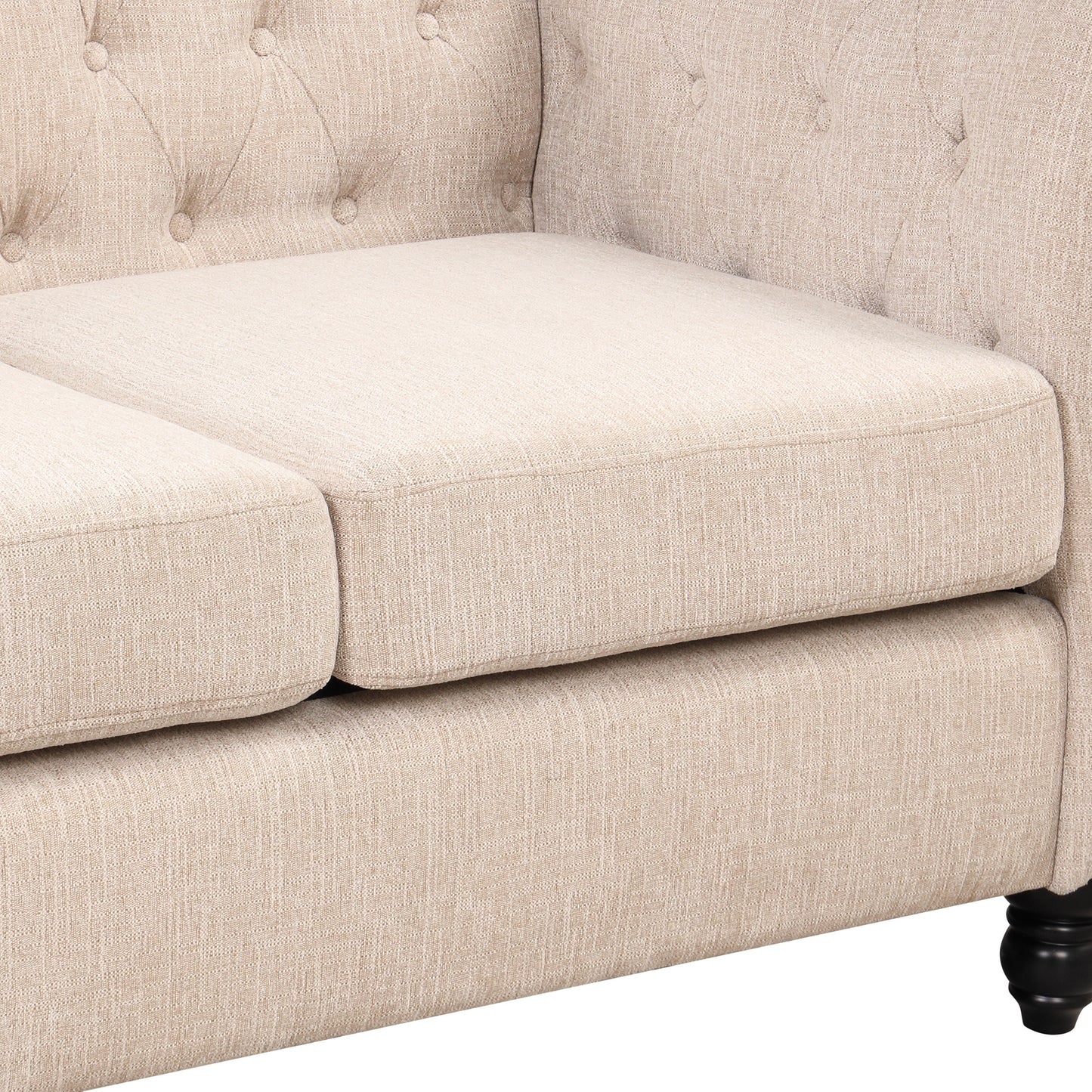 modern chesterfield 3-piece sofa set