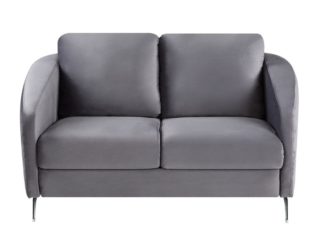 sofia velvet sofa set, grey