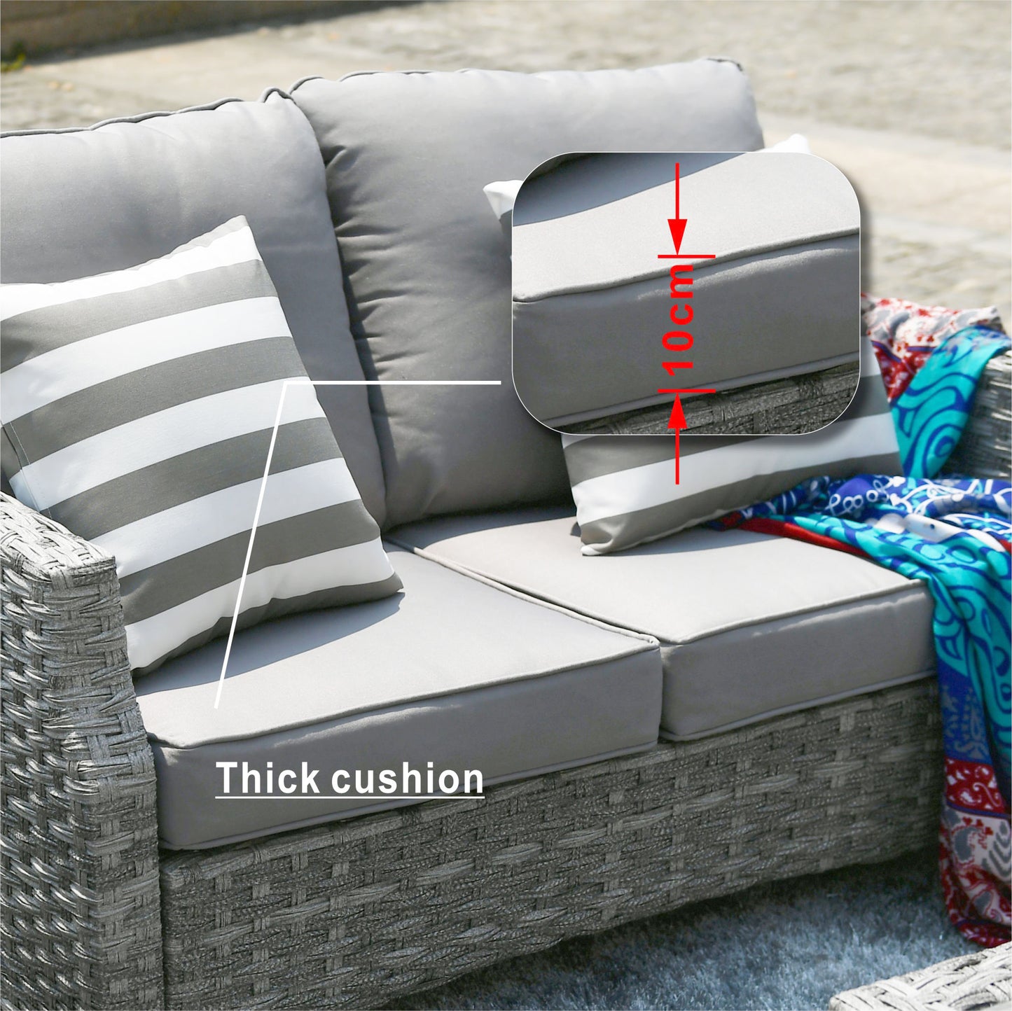 direct wicker fire pit table with chair rattan wicker sofa set