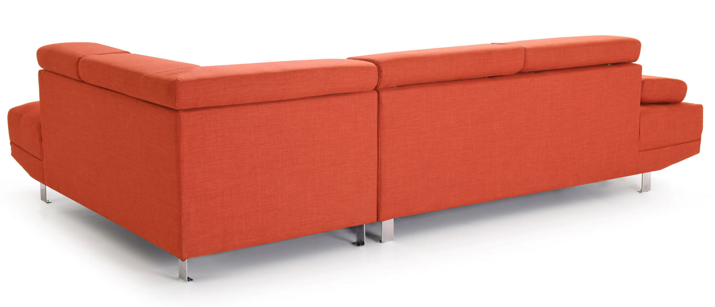 riveredge sectional, orange