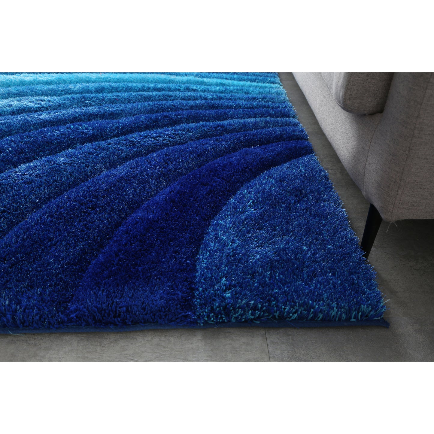 "3d shaggy" hand tufted area rug