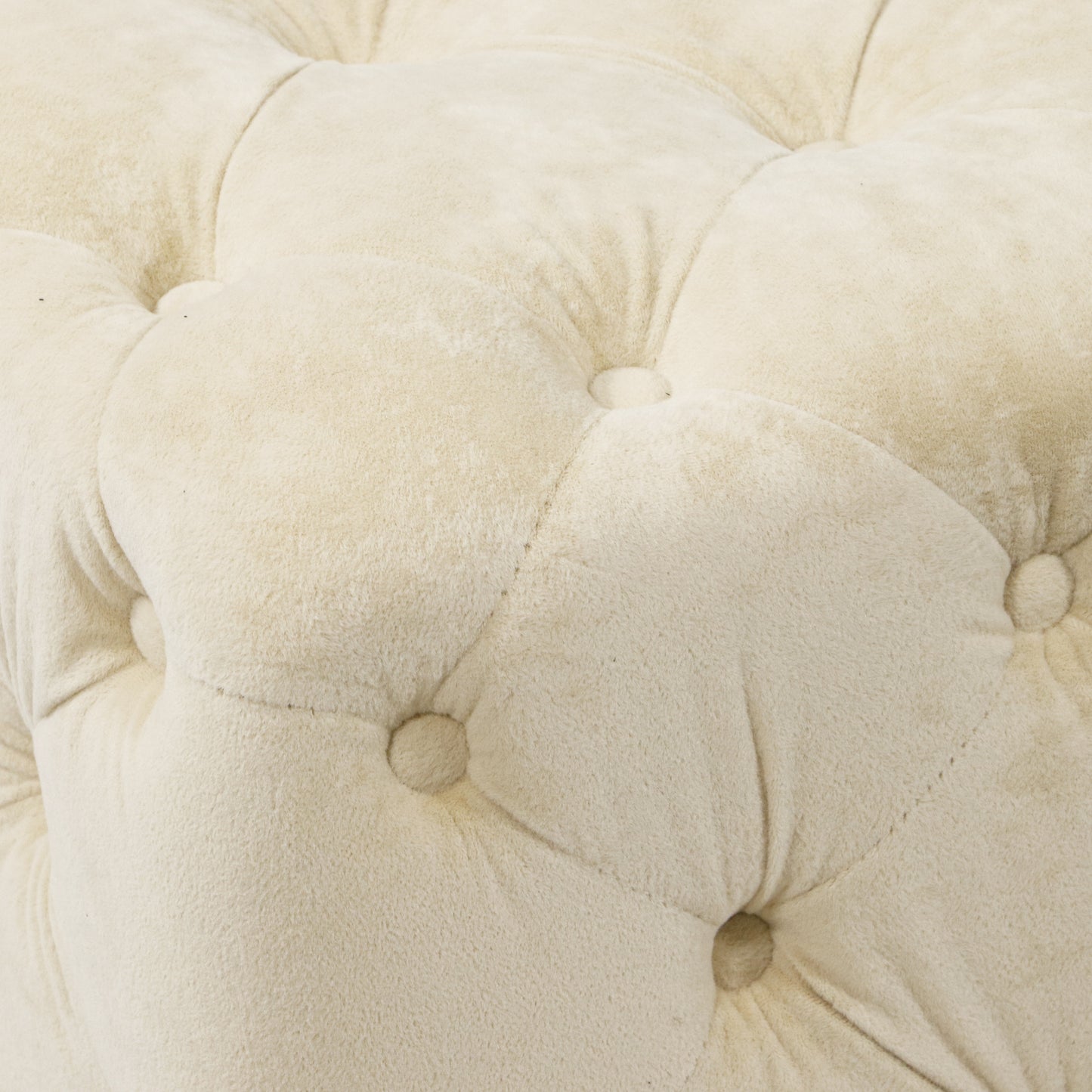 beige modern velvet upholstered ottoman