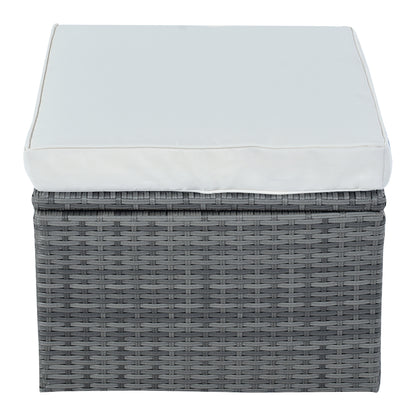Daybed/Sunbed with Retractable Canopy Set