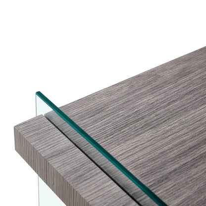 MDF End Table, Transparent/Grey