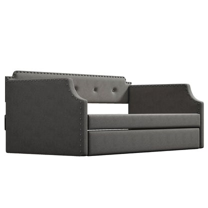 Emily Upholstered Daybed with Trundle