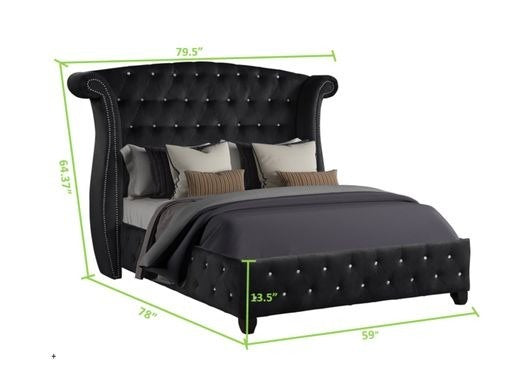 sophia crystal tufted bed
