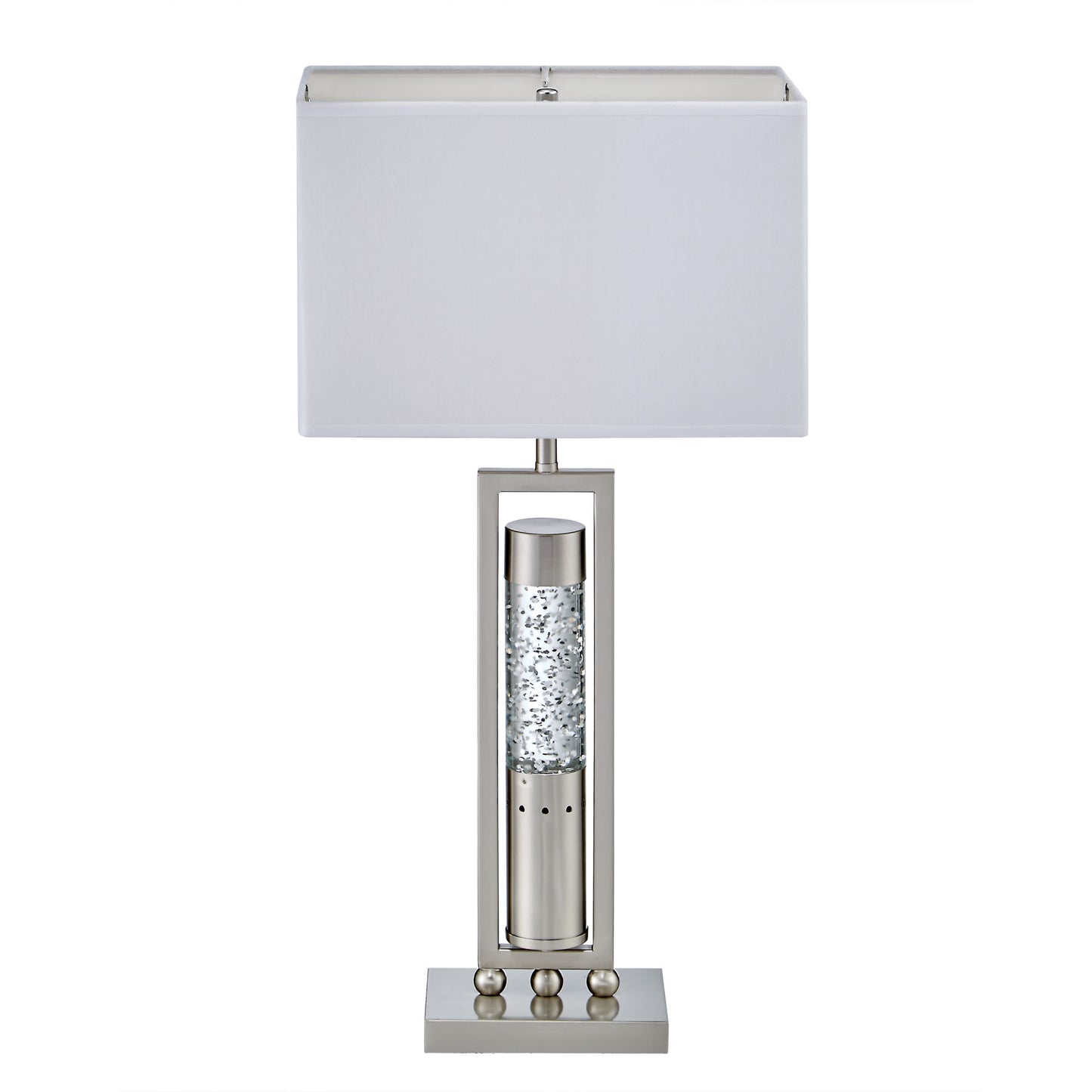 modern design table lamp with satin nickel finish sparkle