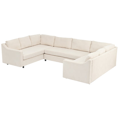 UStyle 3 Pieces Upholstered U-Shaped Sectional