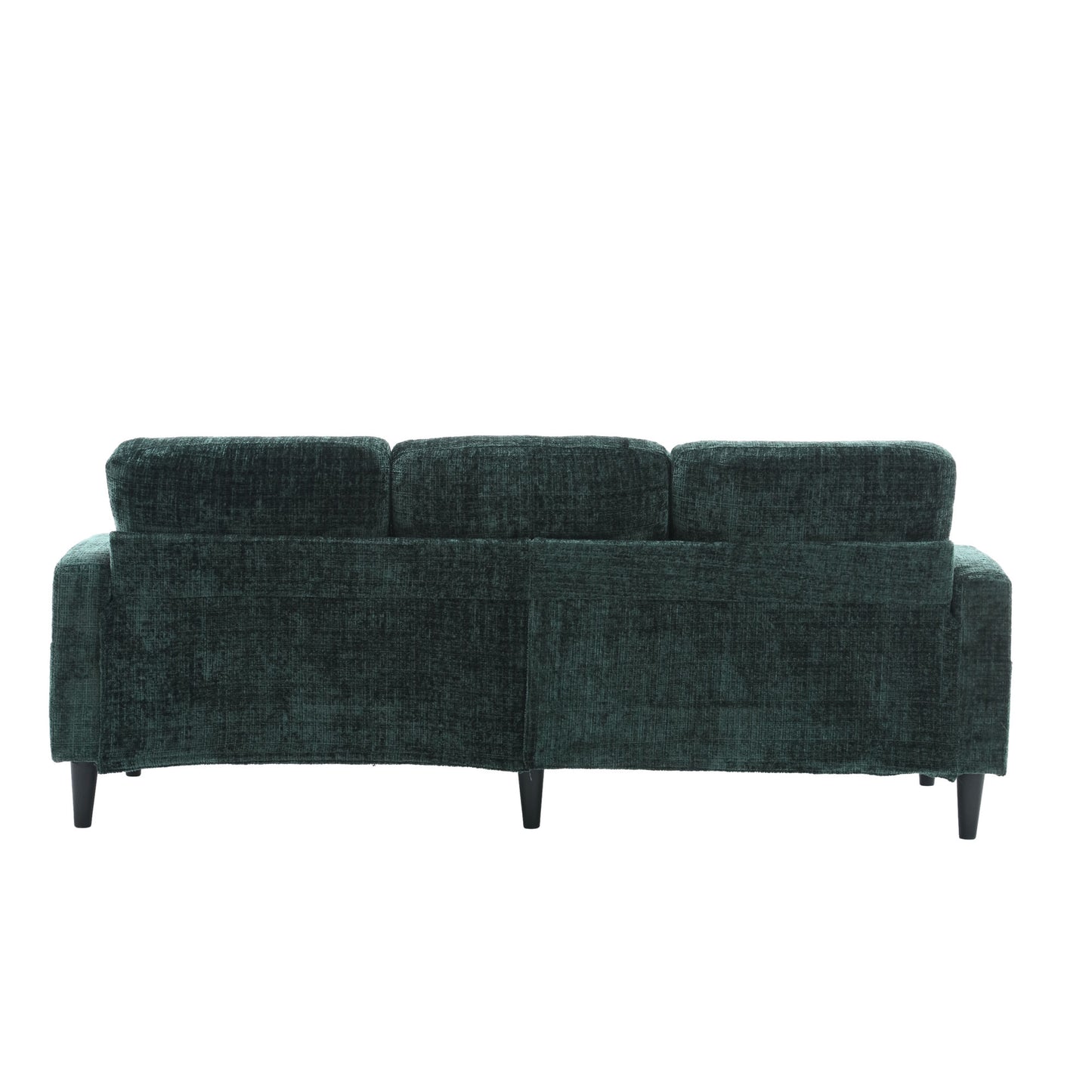 zara storage/ cupholder sectional sofa, green