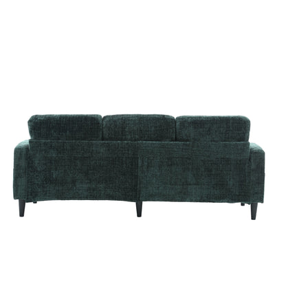 Zara Storage/ Cupholder Sectional Sofa, Green