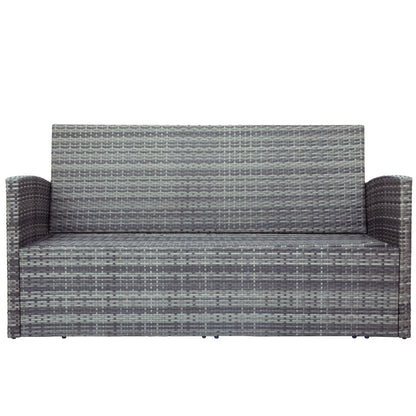 5-piece Outdoor UV-Resistant Patio Sofa Set with Storage Bench