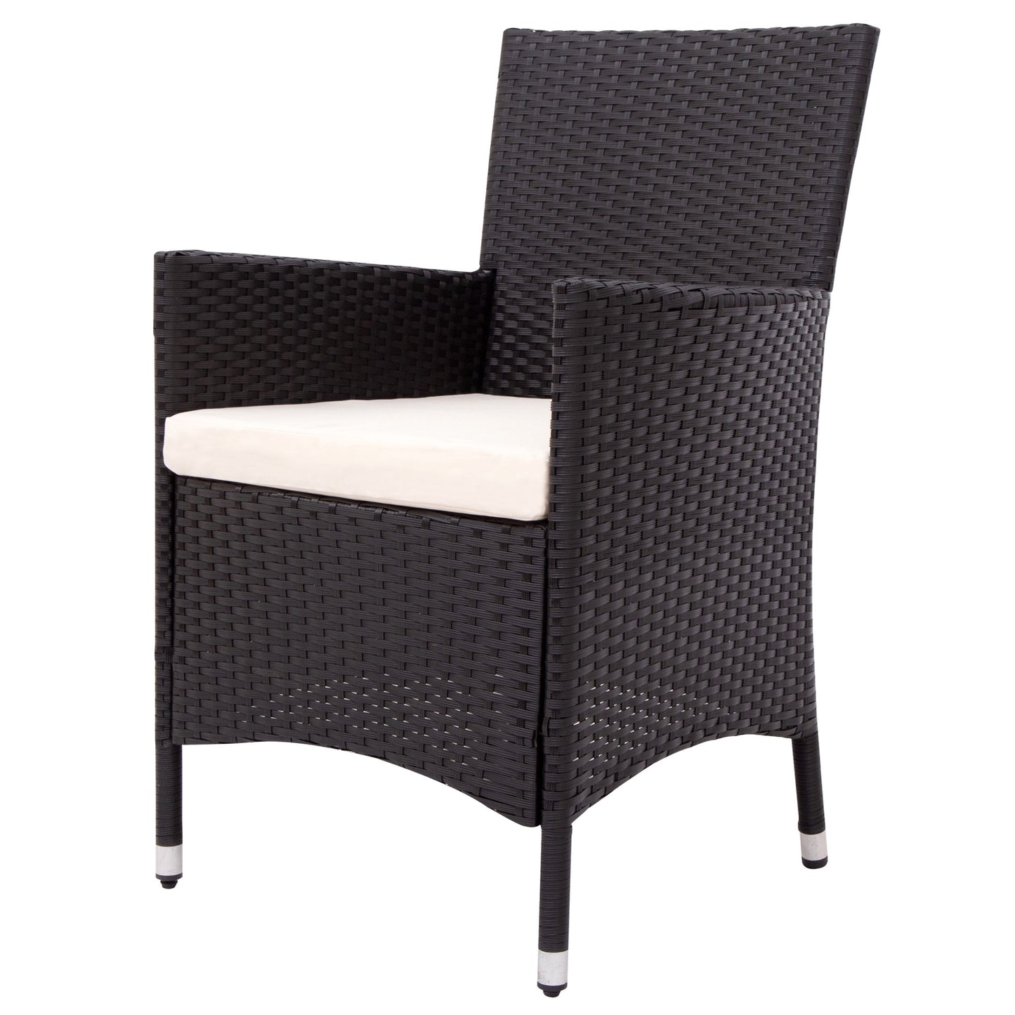 topmax 7- piece rattan patio set, black