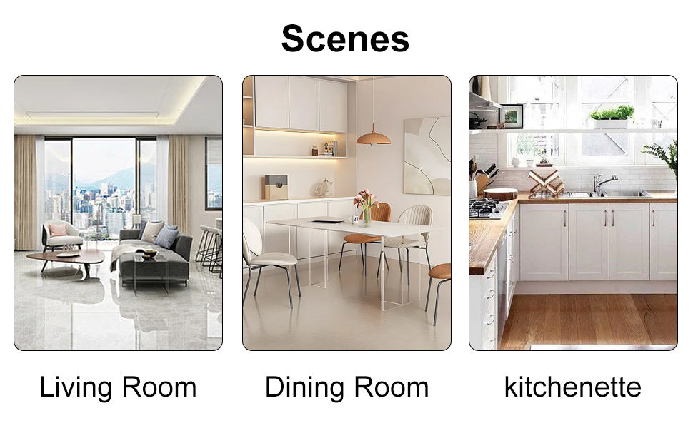 6-piece dining set- transparent tempered glass