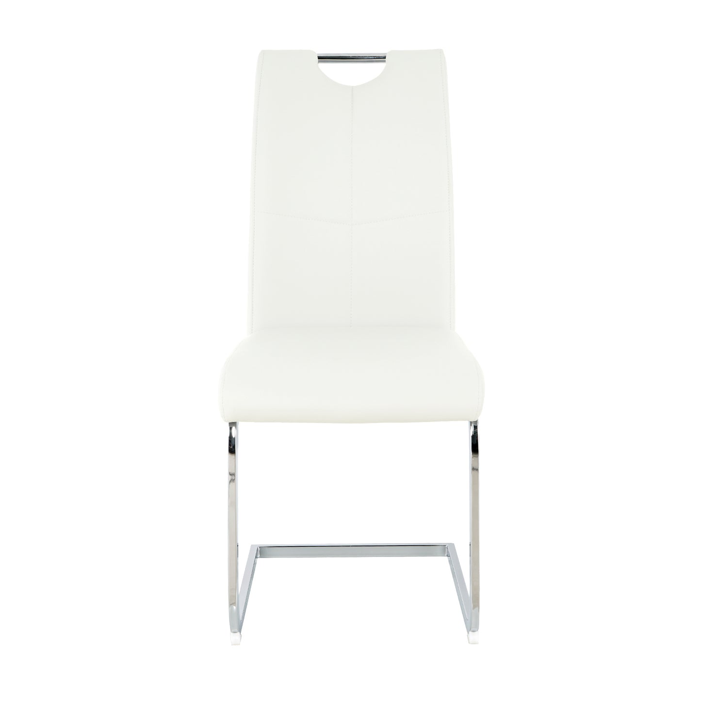 modern faux leather chairs set of 6, white