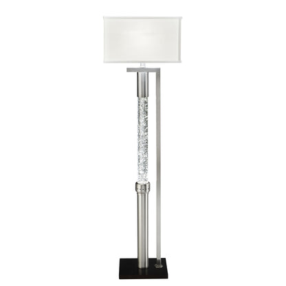 Luxurious Water Dancing Floor Lamp with Satin Nickel Finish Metal Sparkling