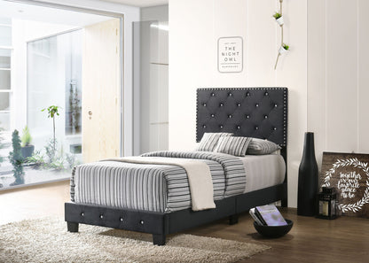 Suffolk Twin Bed , BLACK
