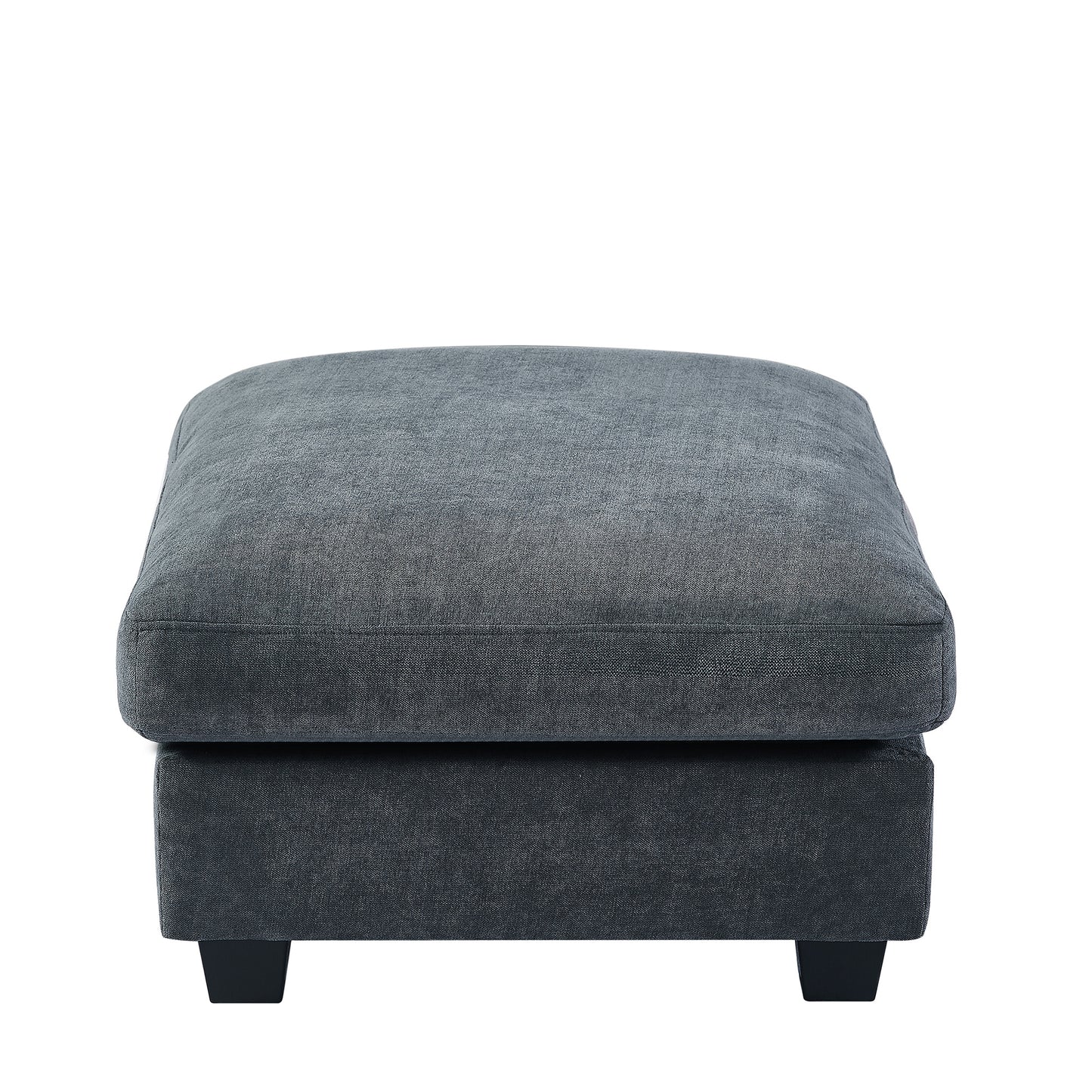 u_style modern large l-shape feather filled sectional set, grey